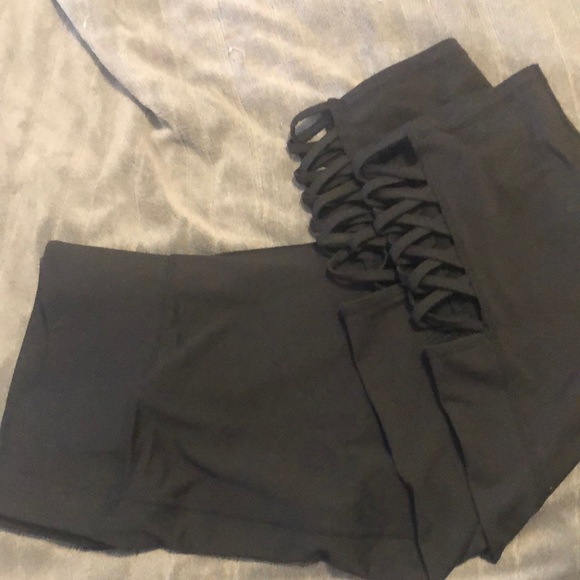 Lane Bryant Pants - Plus Size Livi Active Black CapriLegging with Strappy Hem